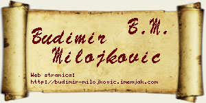 Budimir Milojković vizit kartica